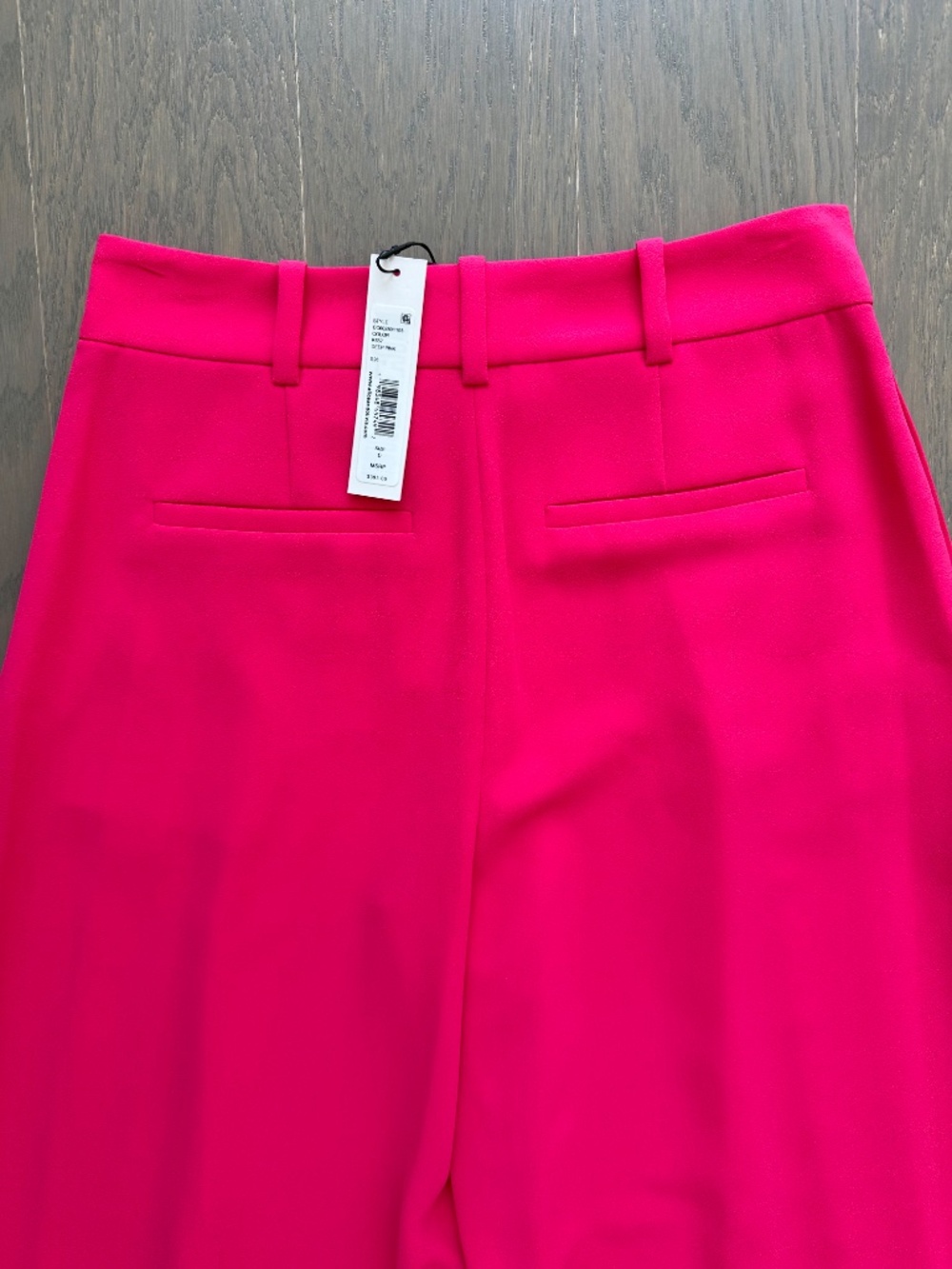 Alice + Olivia Blaire High Rise Pleated Pants Trousers Deep Pink Size 0 w/ Tags - Picture 9 of 9